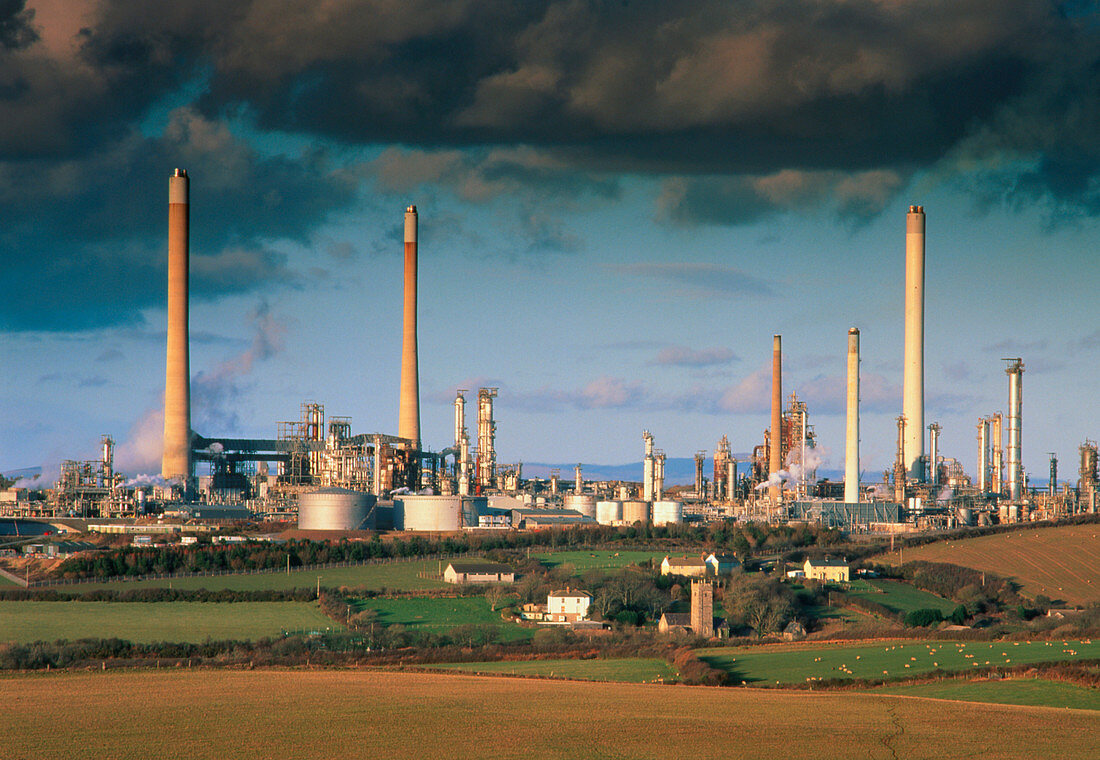 Oil refinery at Milford Haven