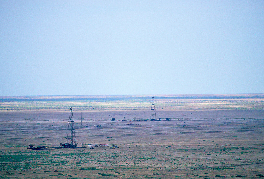 Drying of the Aral Sea,seabed oilfields