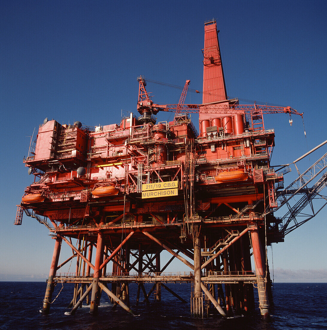 Murchison Platform oil rig in North Sea