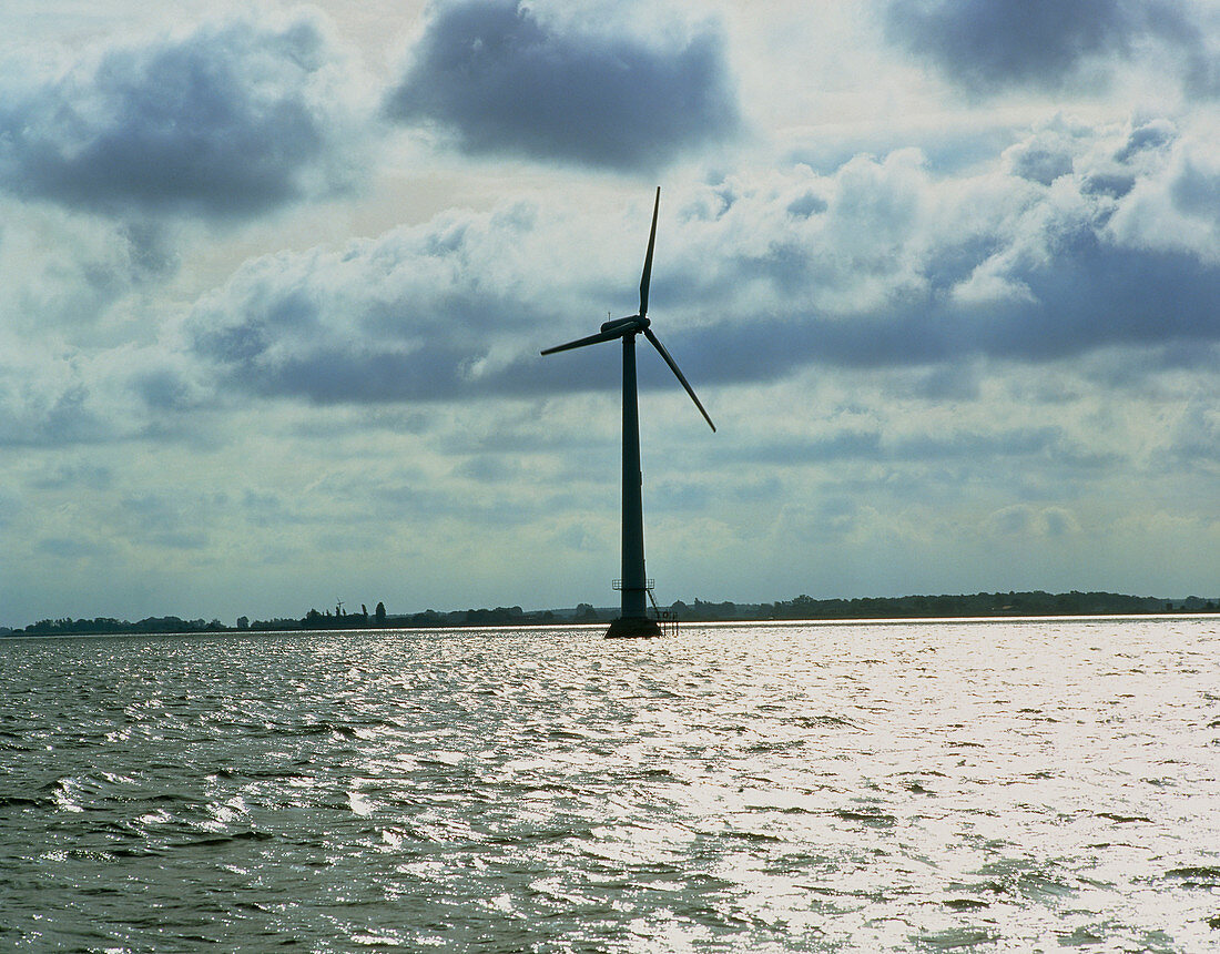 Turbine at Onsveig off-shore wind farm,Denmark