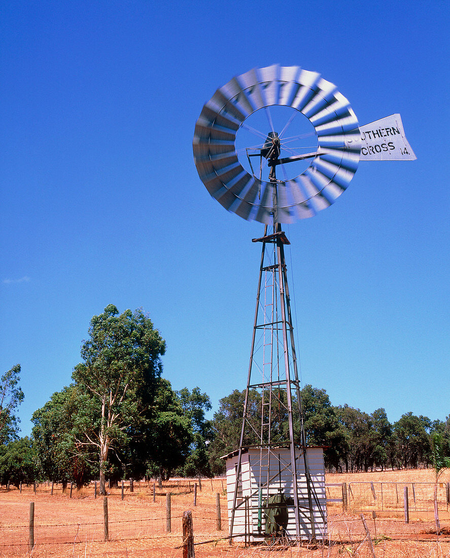 Wind-powered water pump,Australia