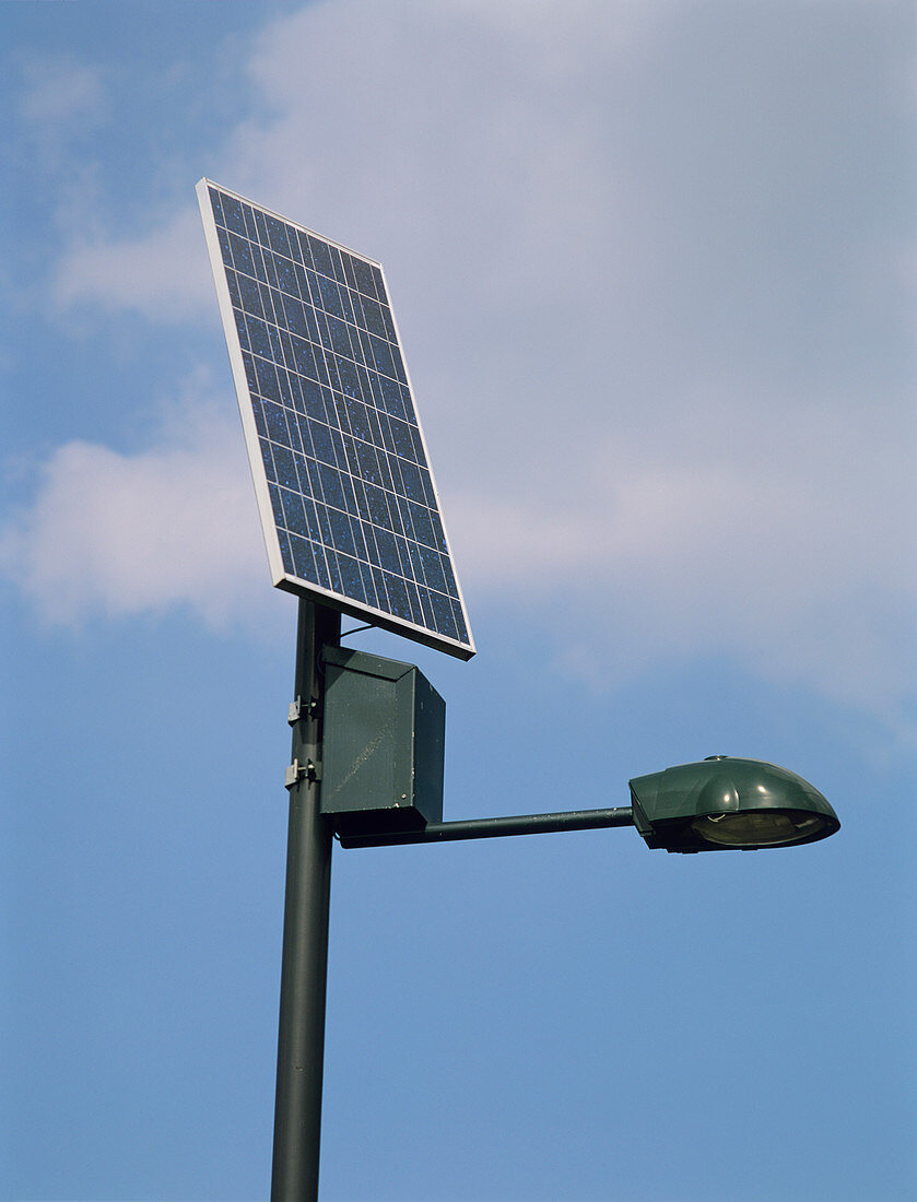Solar powered streetlight