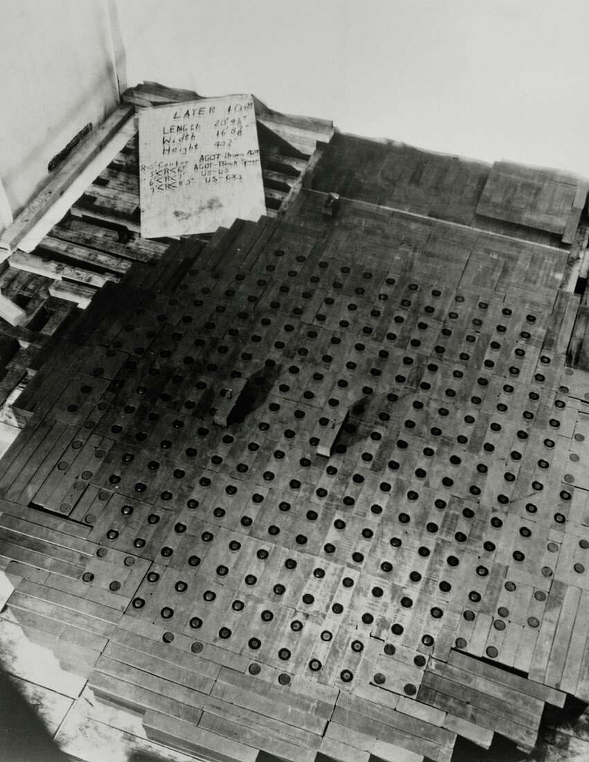 Layers 10 of Fermi's atomic pile,1942