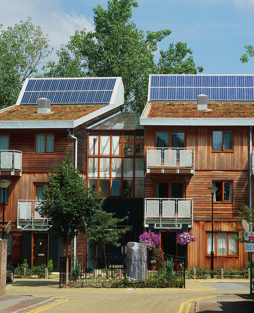 Photovoltaic cells on houses