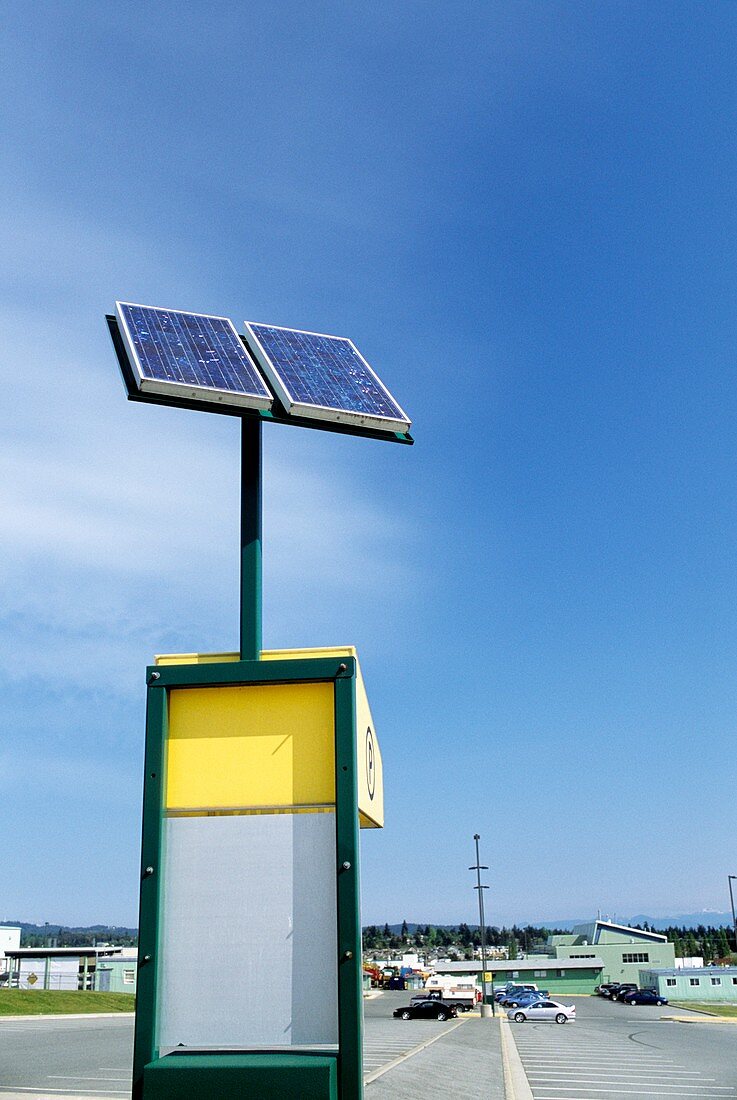 Solar-powered parking meter