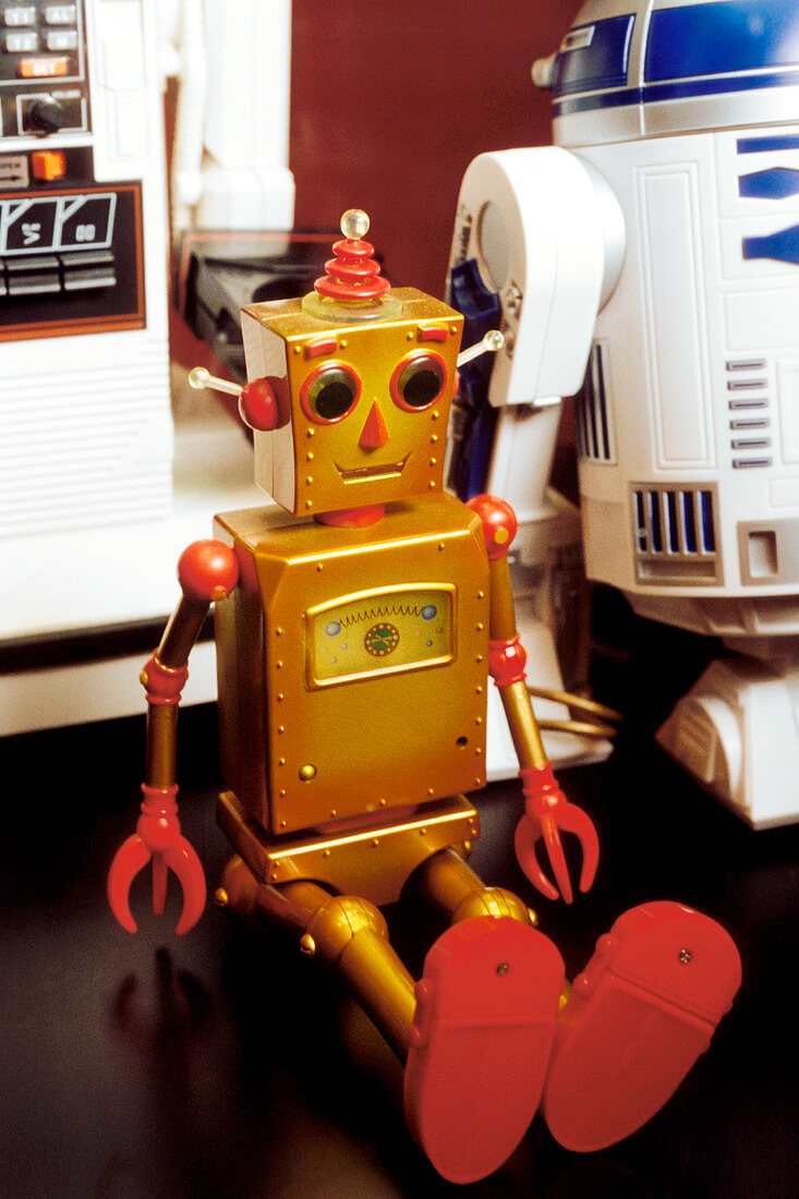 Toy robots,museum display