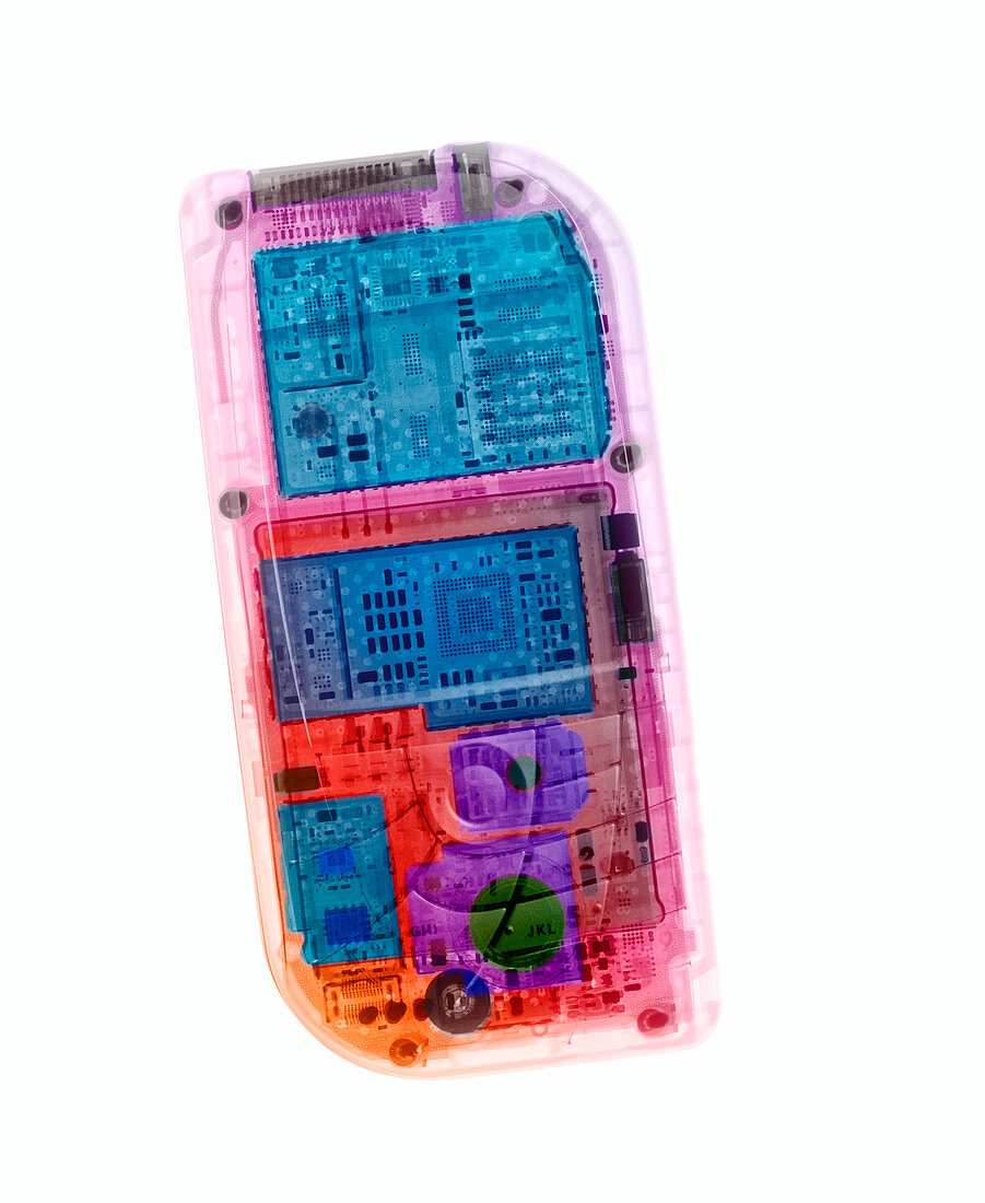 Mobile phone,coloured X-ray