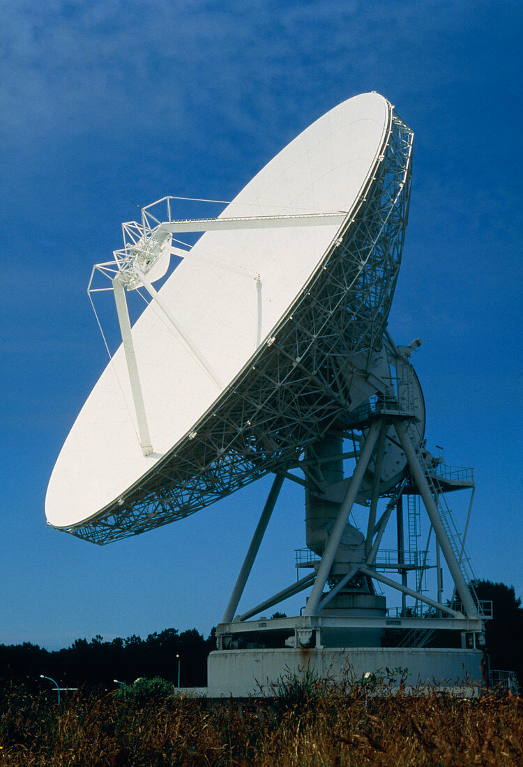 Satellite receiving dish,Brittany,France