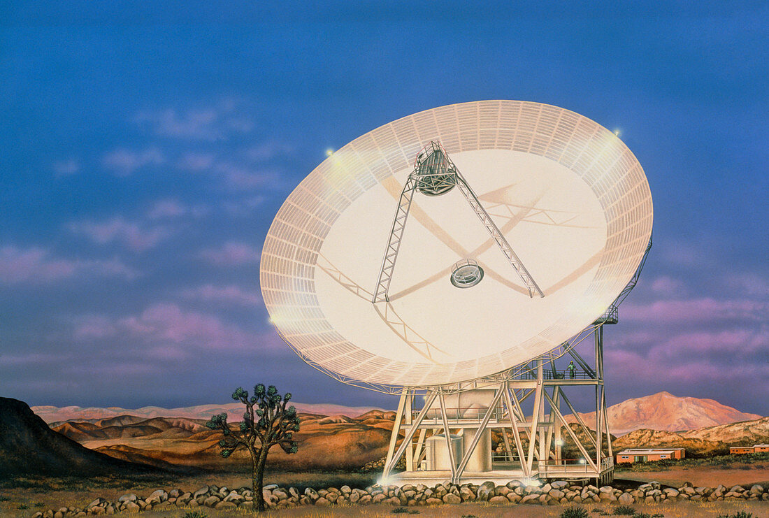 Illustration of the 34m antenna at Goldstone,USA