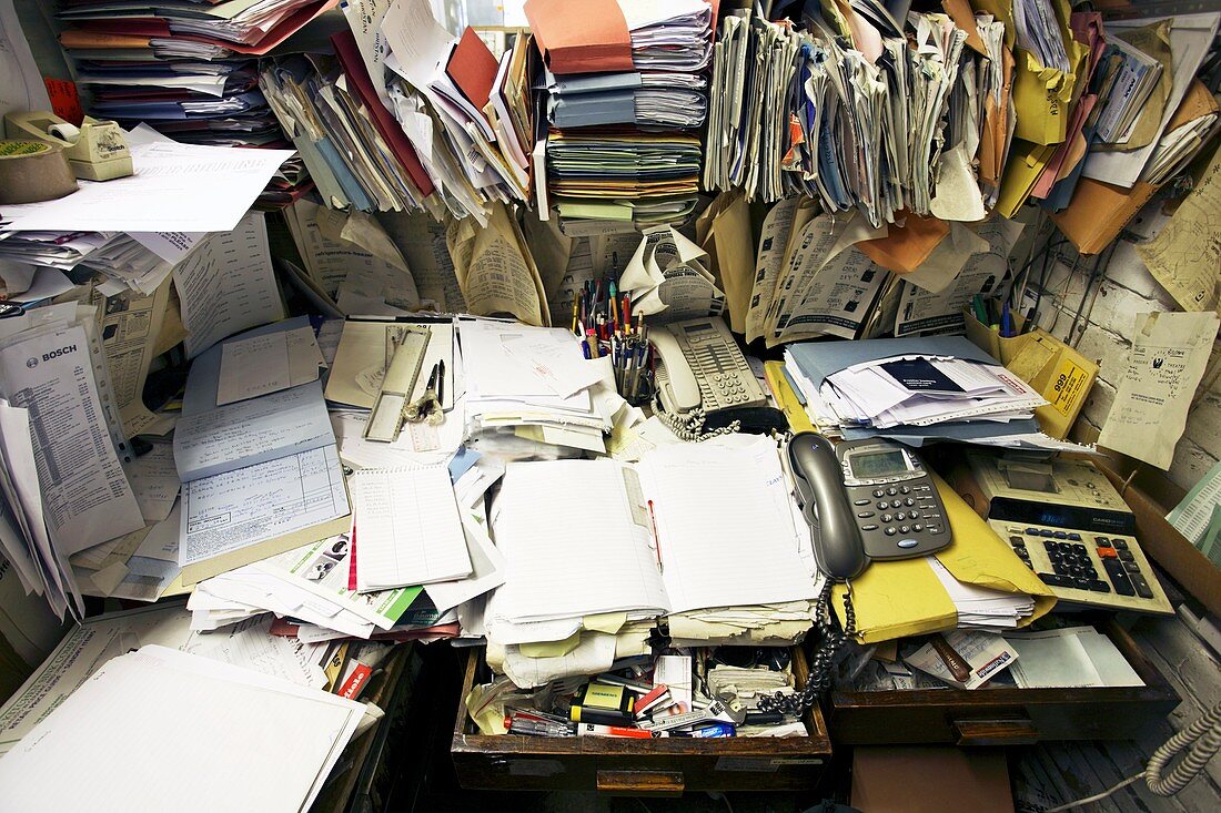 Disorganised paperwork