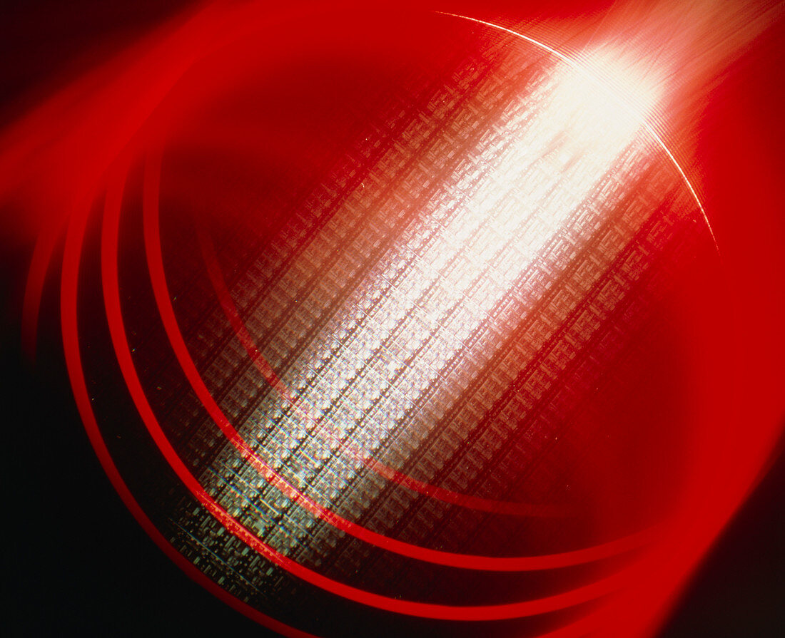 Multiple exposure image of a semiconductor wafer