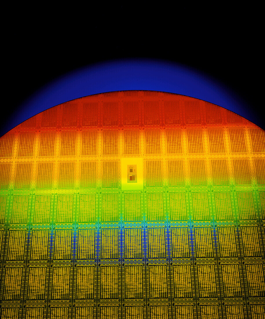 Silicon chip wafer