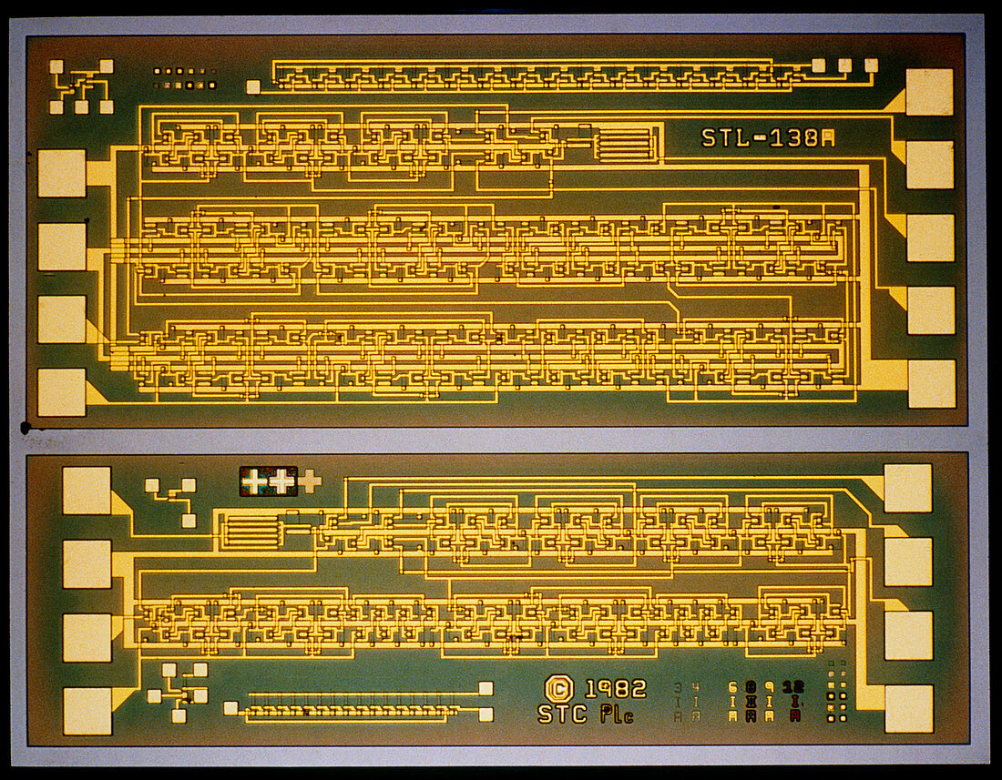 Section of a Gallium Arsenide microchip