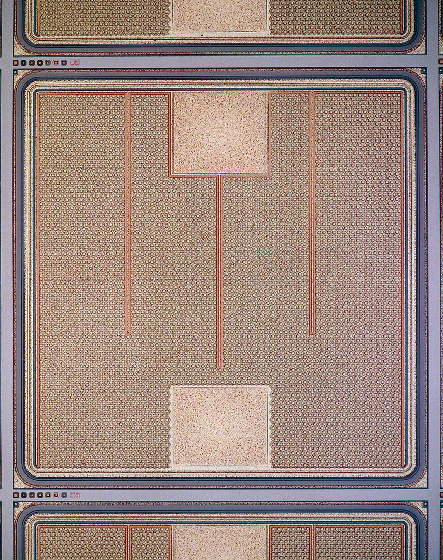 Surface of Ferranti field effect transistor chip