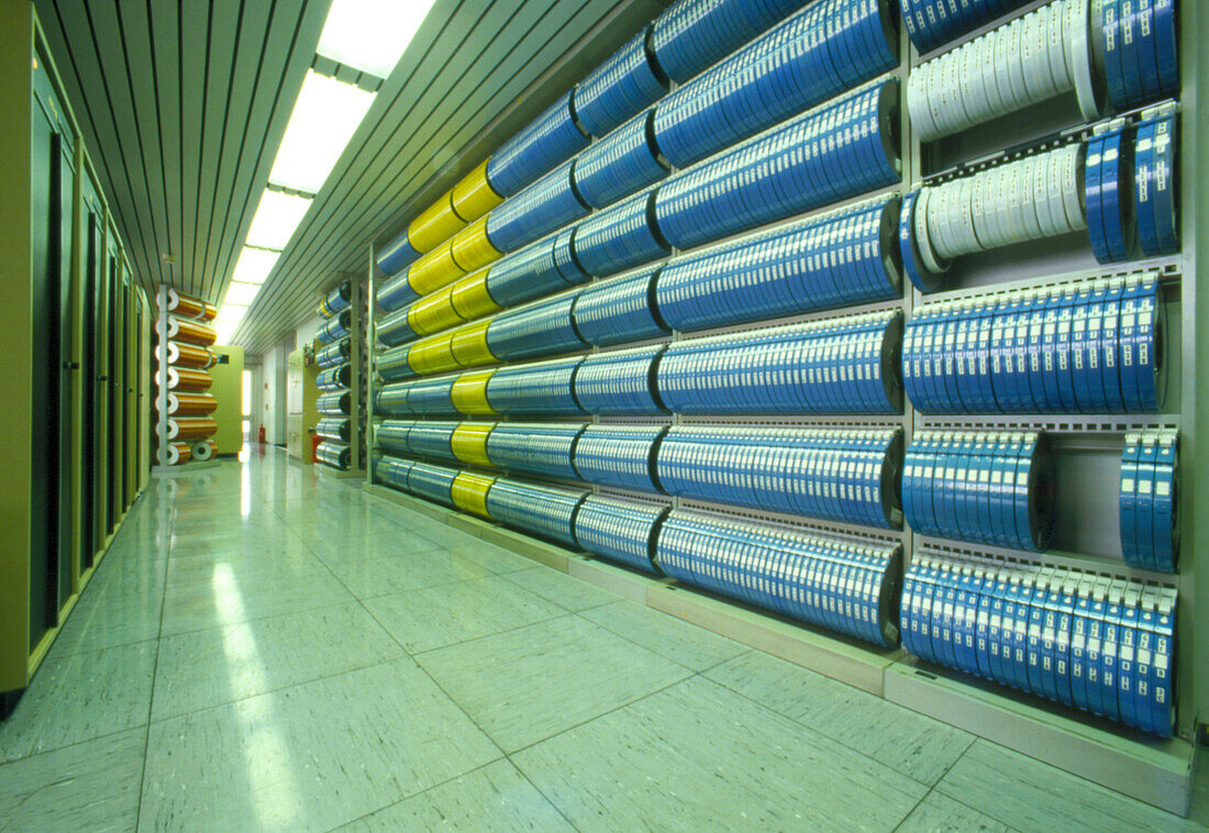 Magnetic tapes used for storing computer data