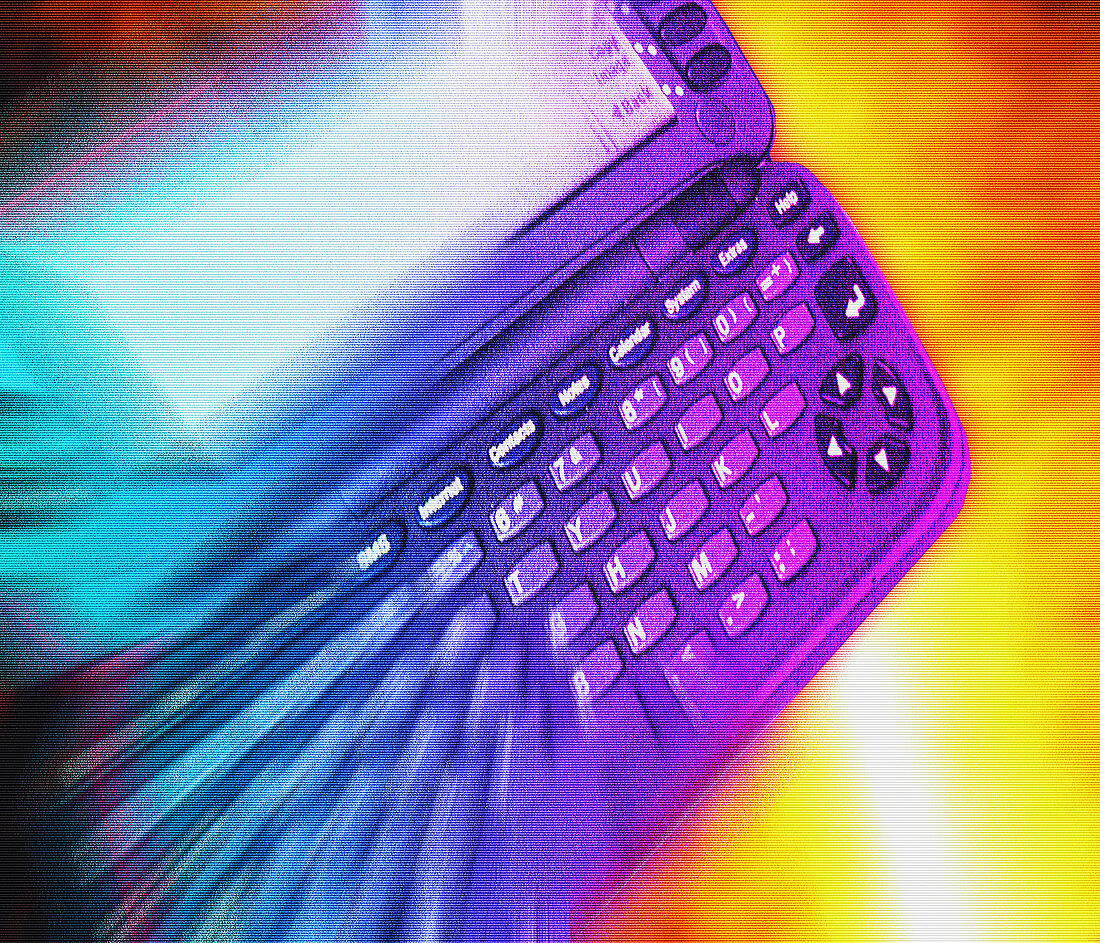 Computer artwork of a palmtop computer
