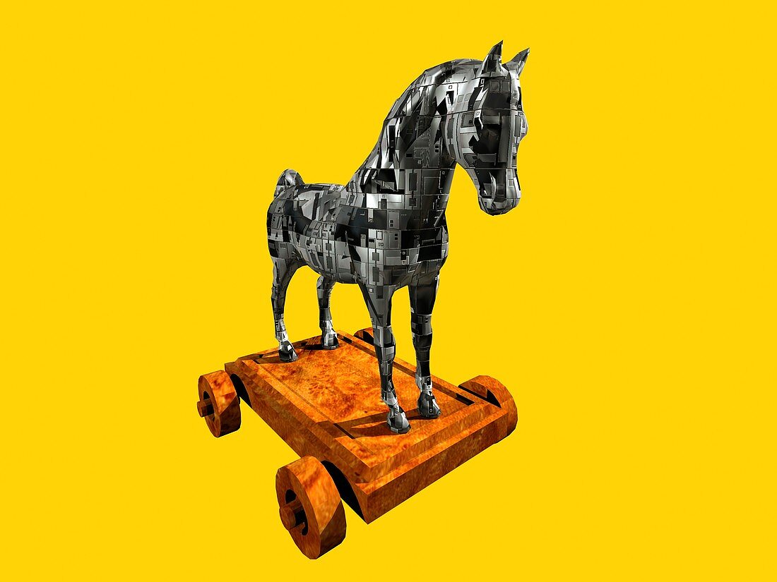 Trojan horse,computer artwork