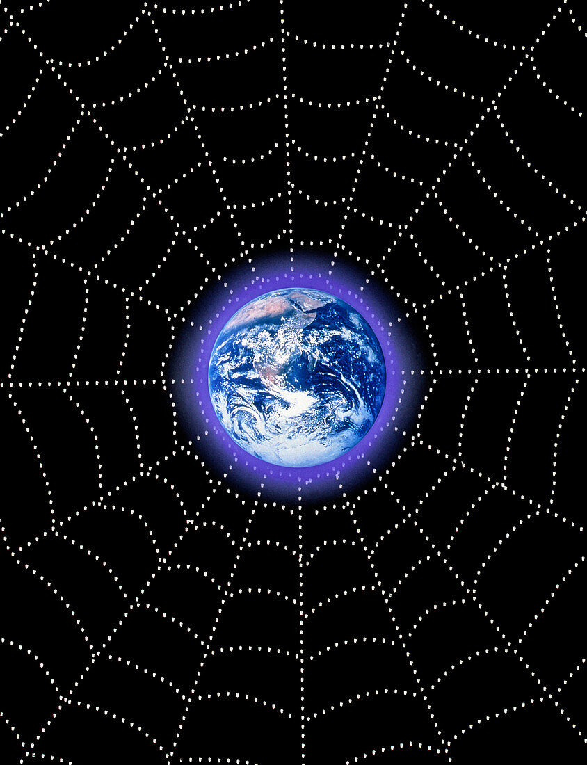 Earth graphic depicting the World Wide Web