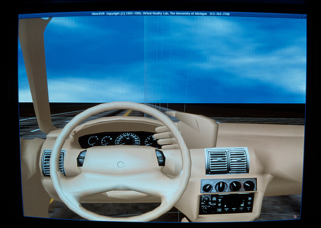 Virtual Reality display of a prototype car