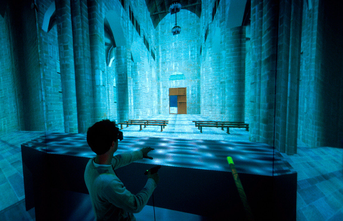 Virtual reality display,Mont St Michel