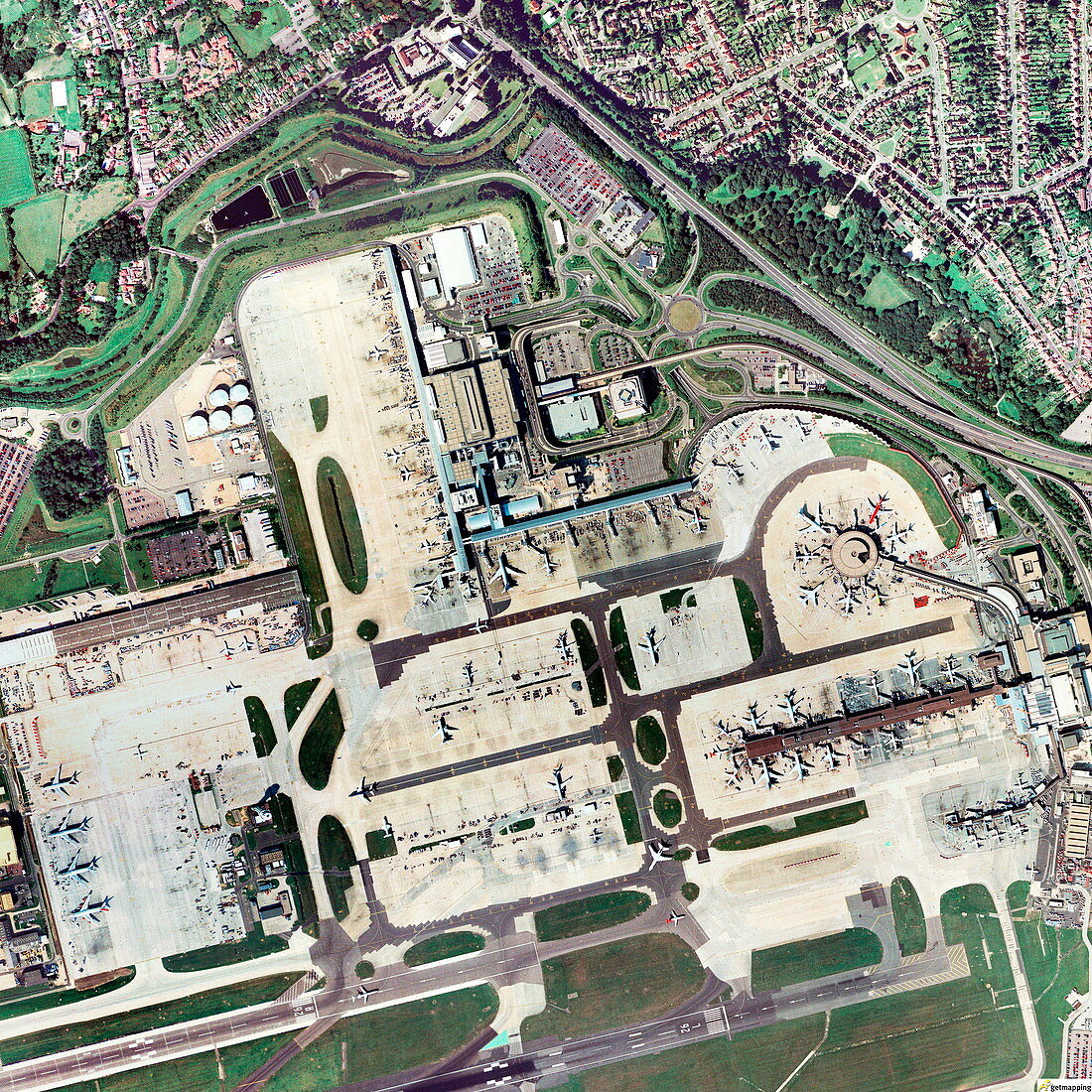 Gatwick Airport,UK,aerial image