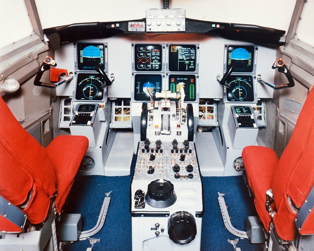 Cockpit of TSRV transport research plane