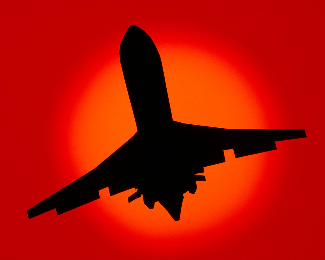 Artwork of silhouette of aircraft