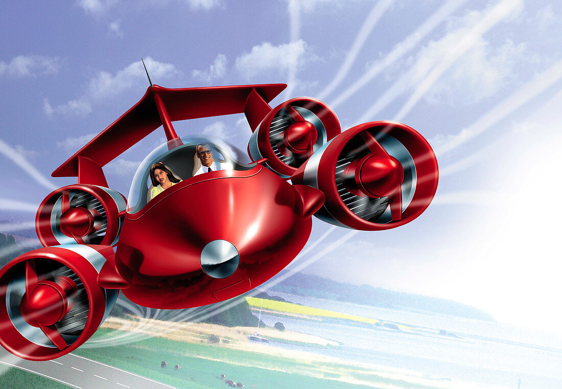 Skycar in flight