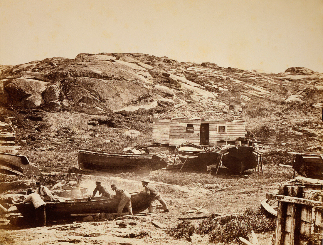 Whaling camp,Canada,1864