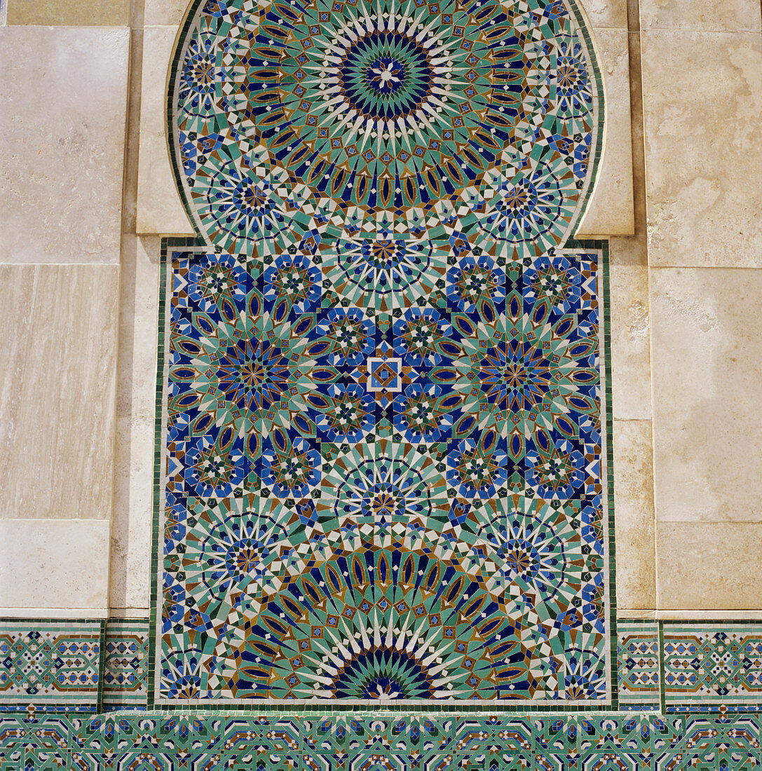 Moroccan mosaic at a mosque