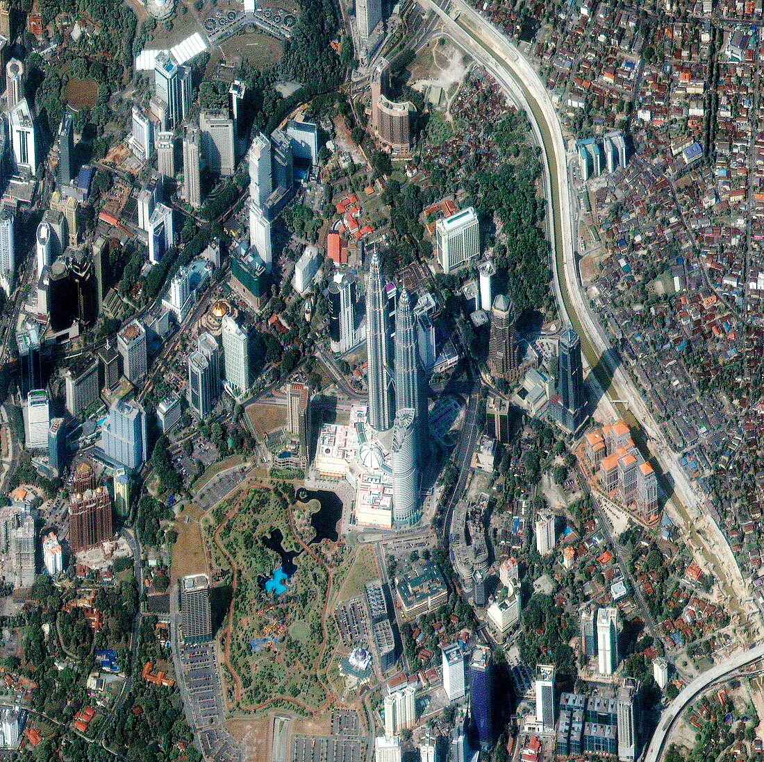 Kuala Lumpur,Malaysia,satellite image