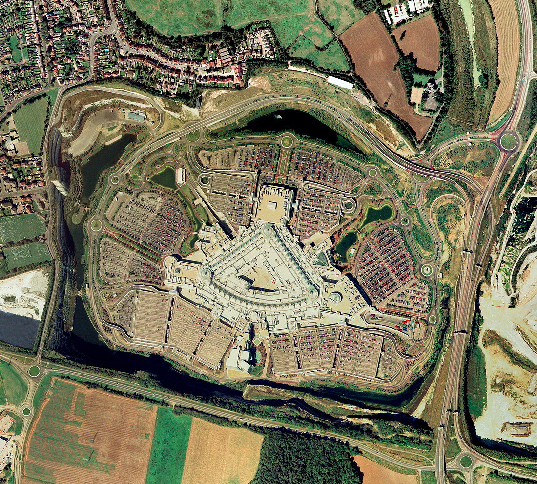 Bluewater shopping centre,aerial image