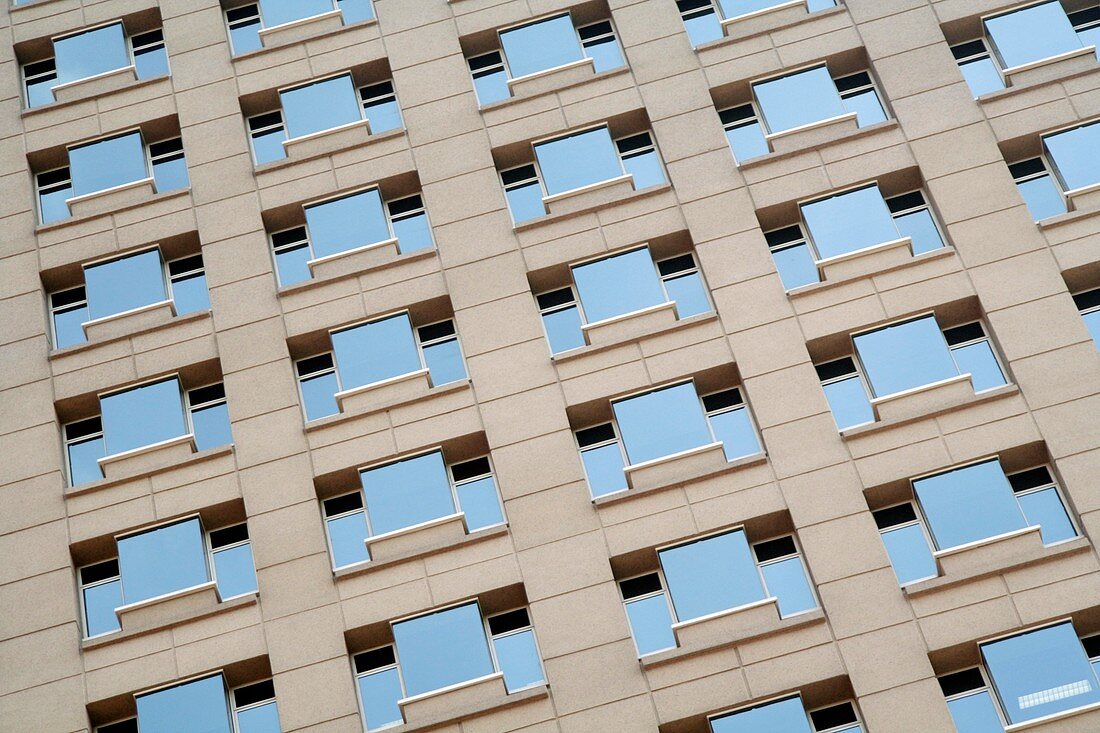 High-rise building windows