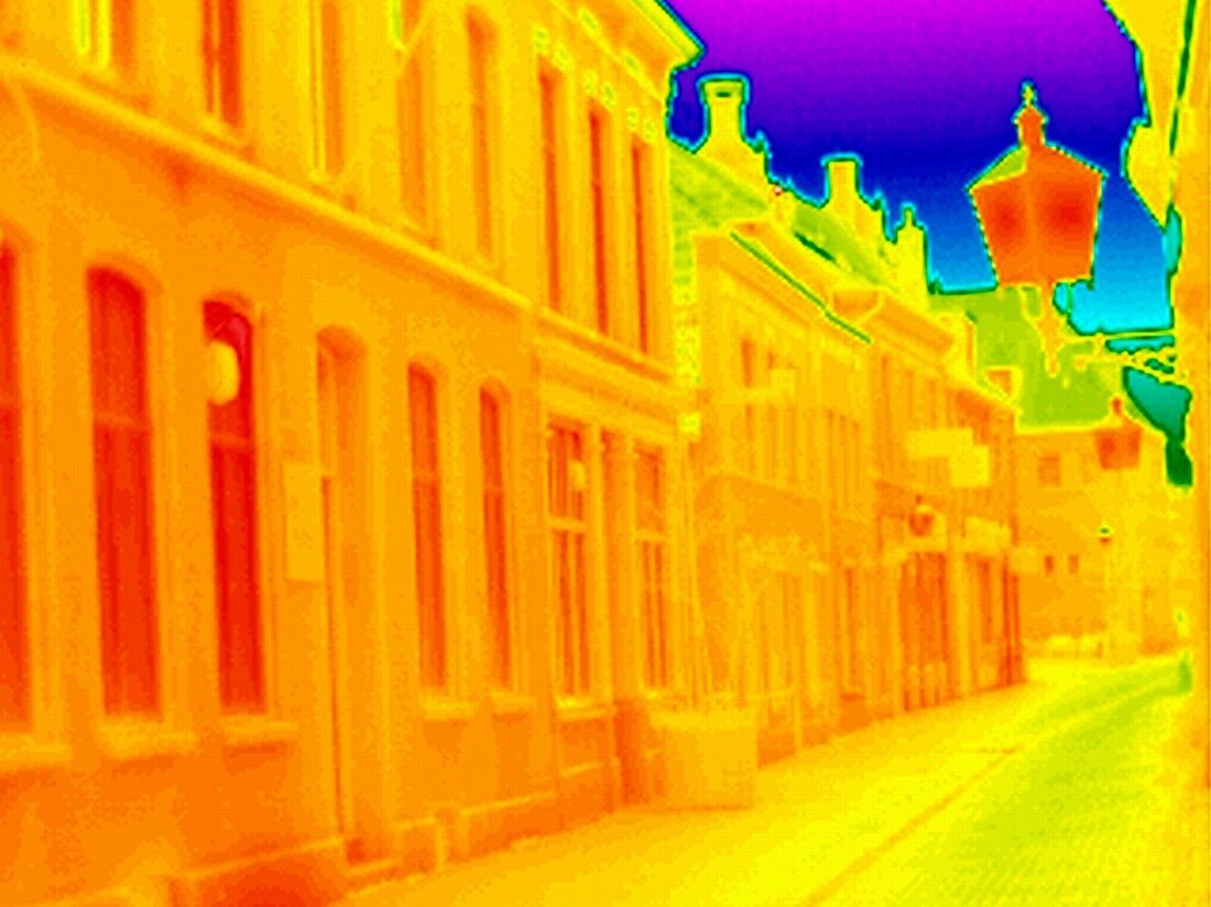 Terraced housing,thermogram