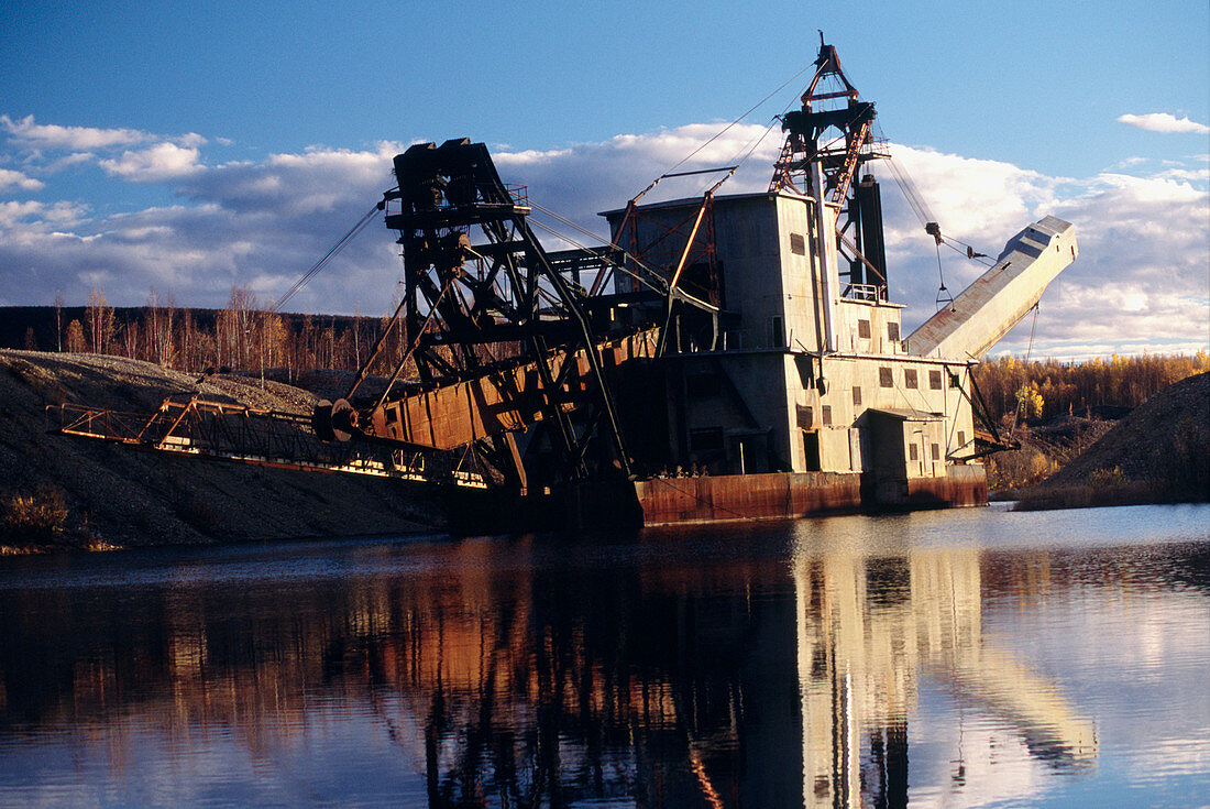 Chatanika gold dredge,Alaska