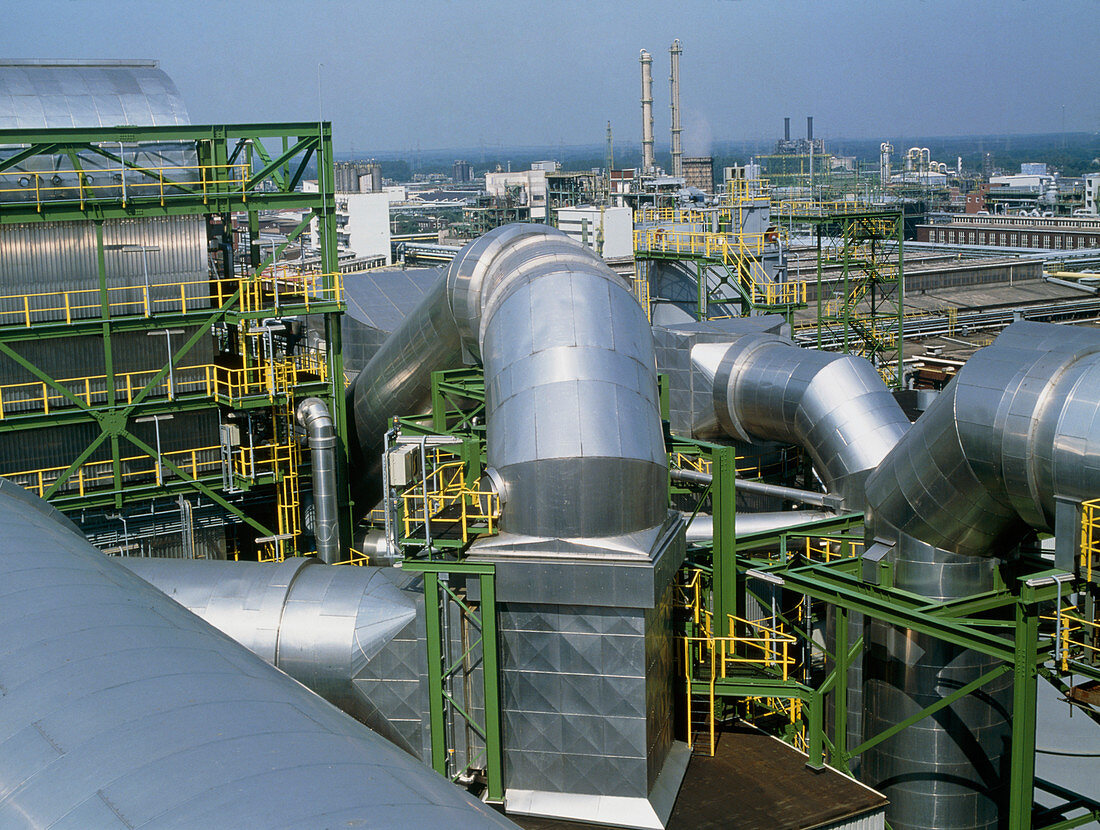 Air pollution control plant at a chemical factory