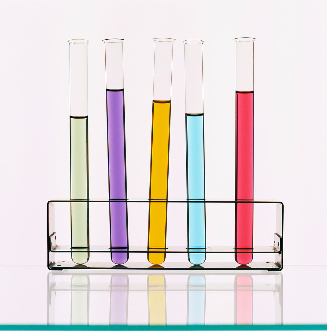 Liquid in test tubes