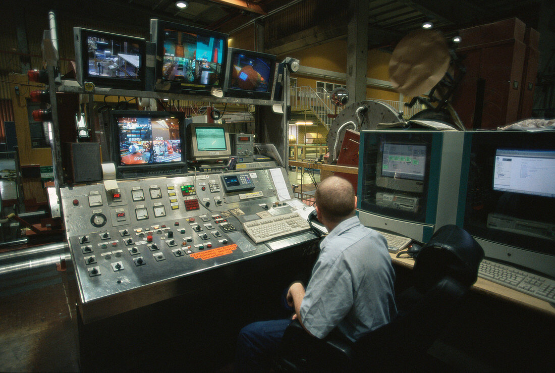 Paper mill control room