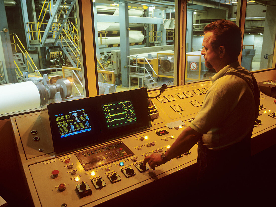 Paper mill control room