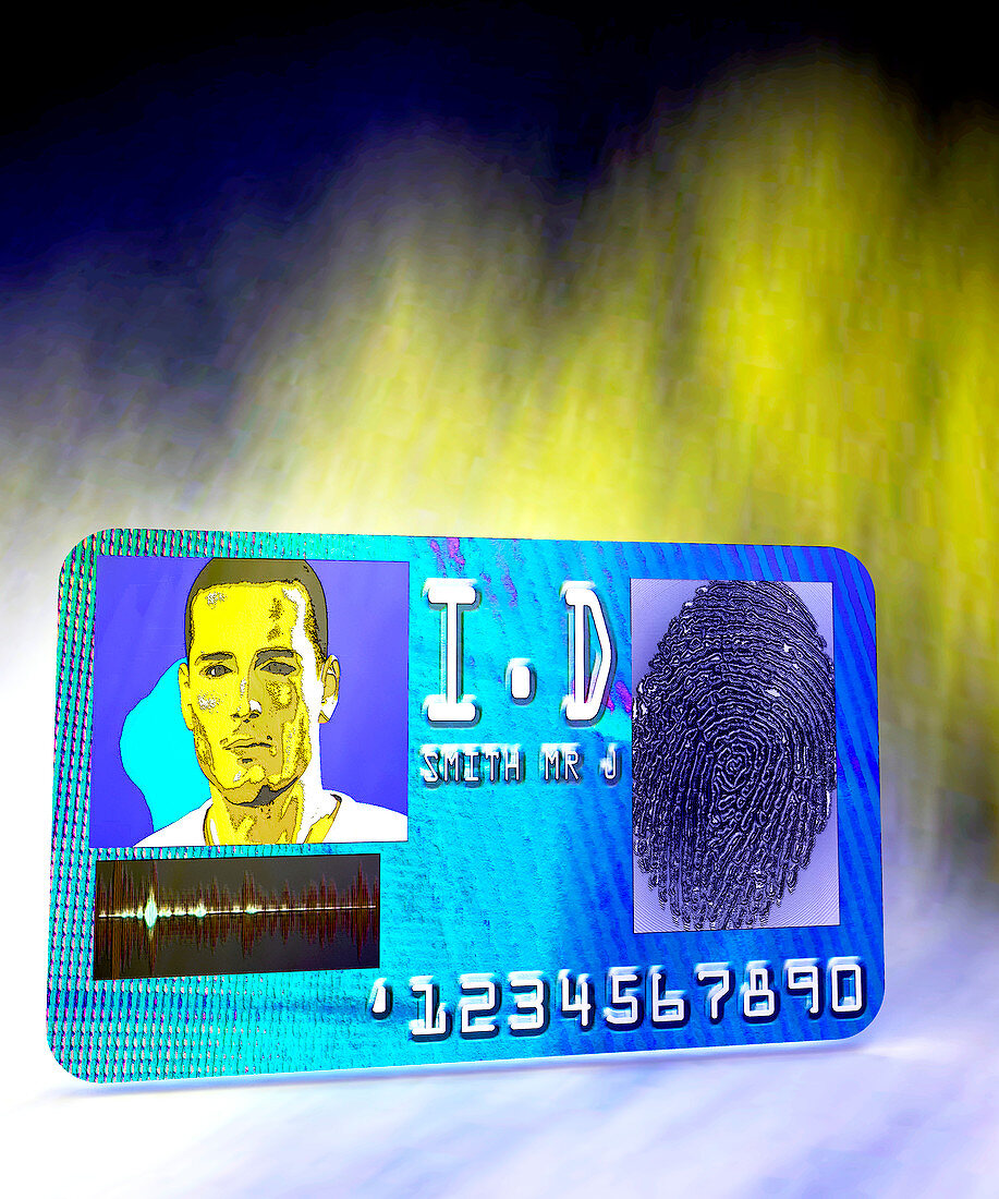 Biometric identity card,artwork