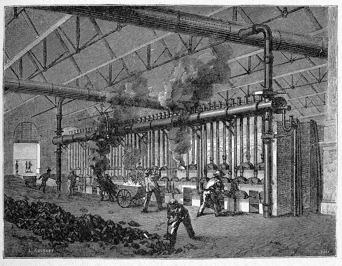 19th century production of coal gas