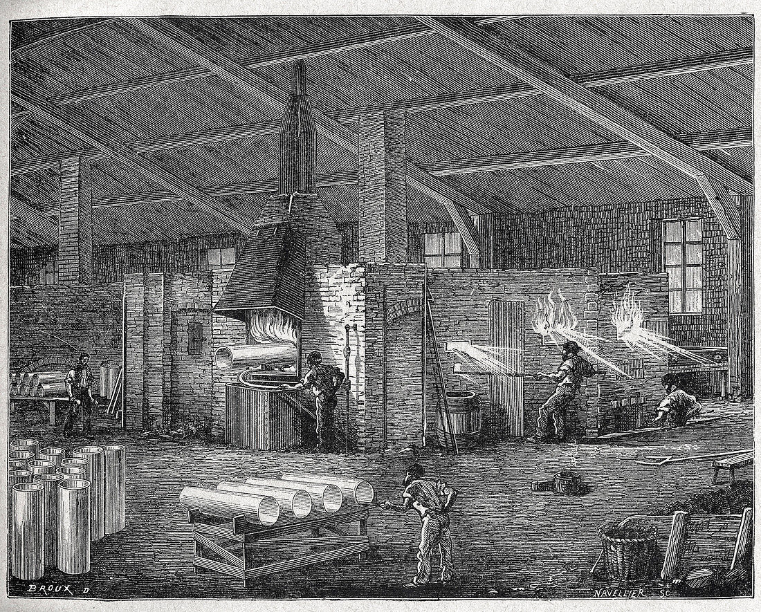 Glass manufacturing,19th century