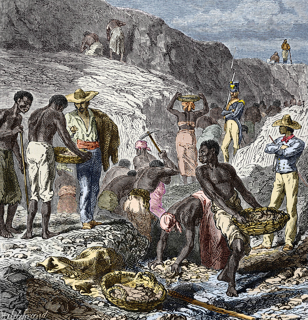 19th-century diamond mining,Brazil