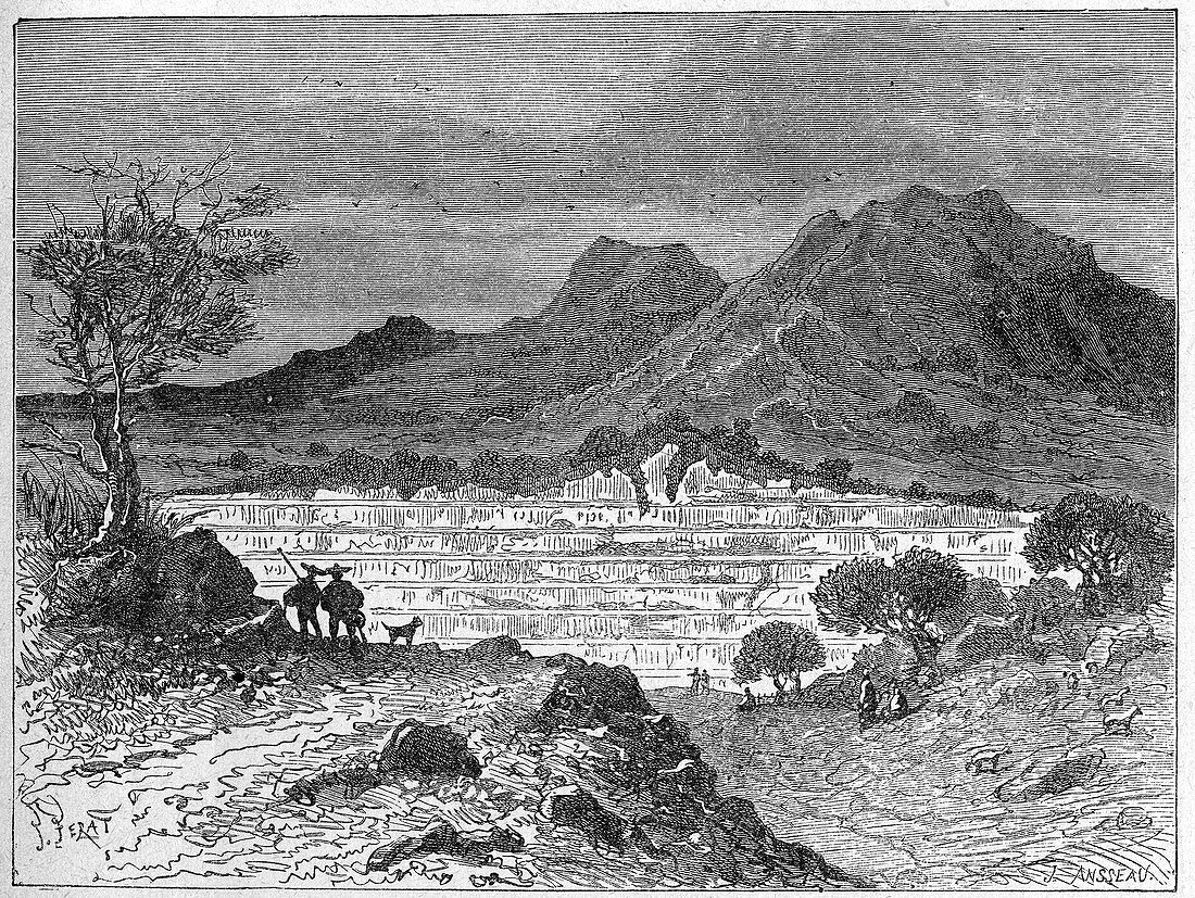 Rock salt quarry,Spain,19th century