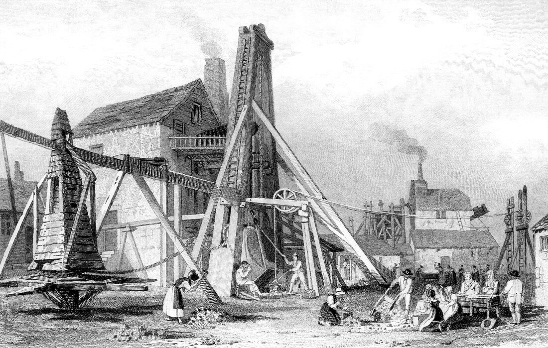 Cornish copper mine,Dolcoath,1831