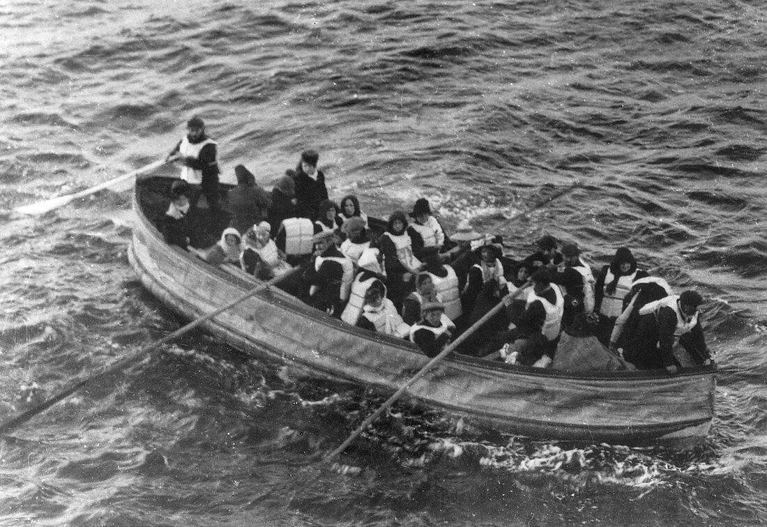 Titanic lifeboat,April 1912