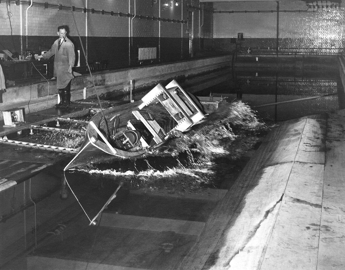 Model ship testing,1953