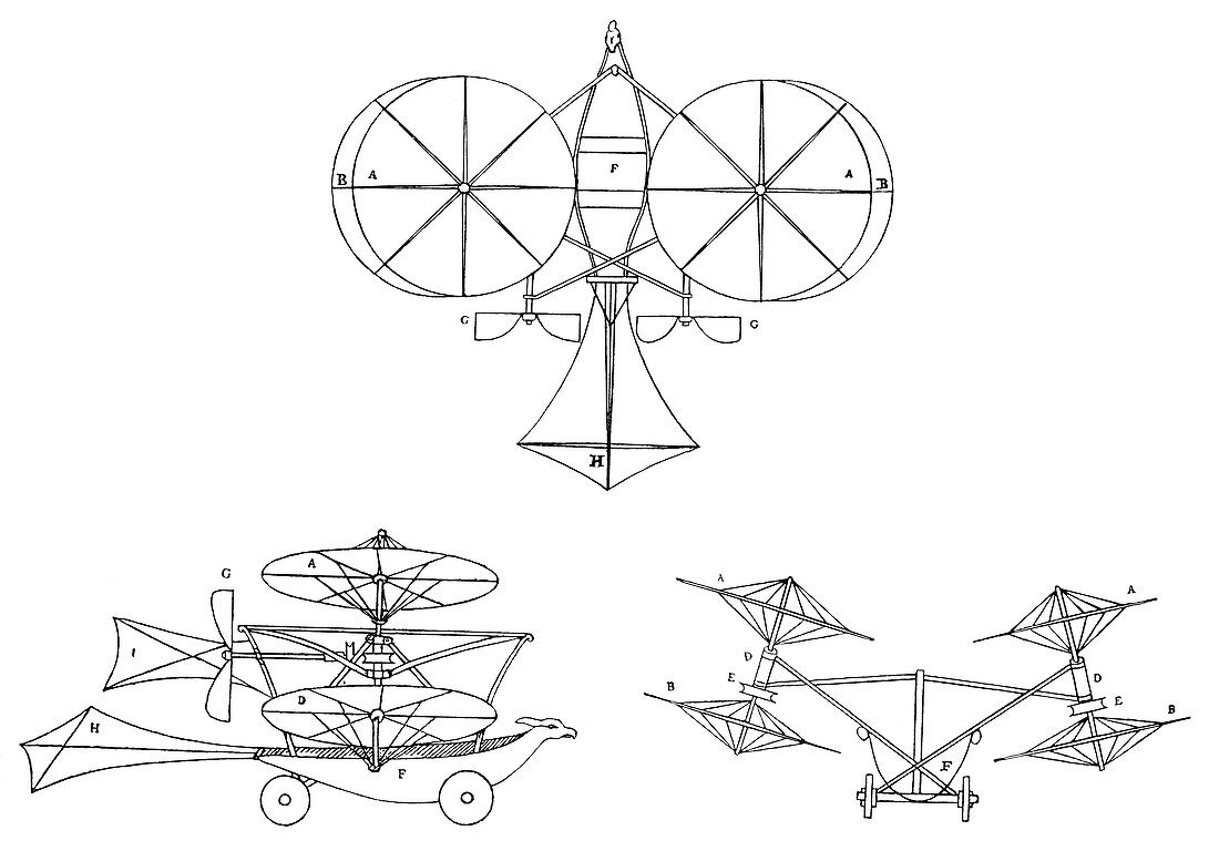 Cayley's aerial carriage,1843