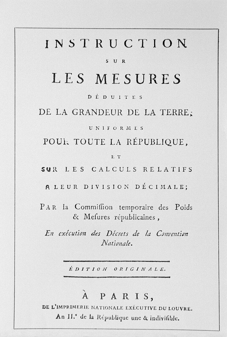 French decimalisation,1793