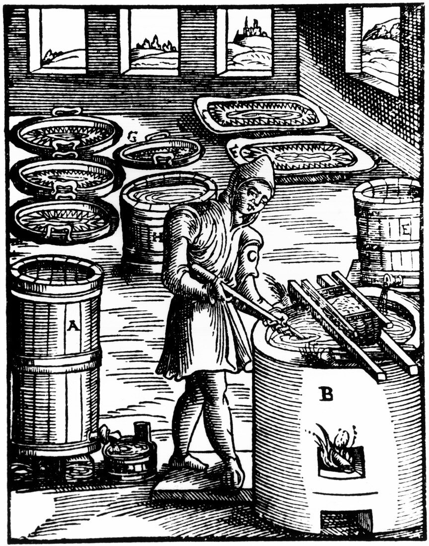 Manufacture of saltpetre for use in gunpowder
